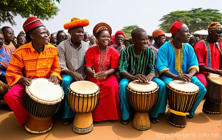 베냉의 주요 기념일과 축제 - **Vibrant Vodun Festival Celebration:** A large, joyful crowd of people in Ouidah, Benin, participat... 베냉의 주요 기념일과 축제 - **Vibrant Vodun Festival Celebration:** A large, joyful crowd of people in Ouidah, Benin, participat...