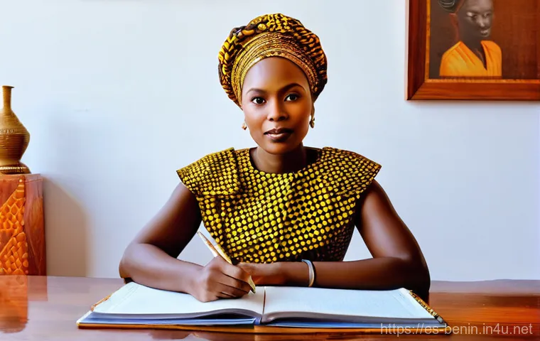 베냉의 문학과 시인 - **Prompt: The Ancestral Voice - A Storyteller's Embrace**
"A wise, elderly Beninese woman with a... 베냉의 문학과 시인 - **Prompt: The Ancestral Voice - A Storyteller's Embrace**
"A wise, elderly Beninese woman with a...