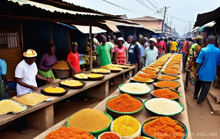 베냉에서 가볼 만한 시장 - Prompt 1: Dantokpa Market: A Symphony of Colors and Flavors** 베냉에서 가볼 만한 시장 - Prompt 1: Dantokpa Market: A Symphony of Colors and Flavors**